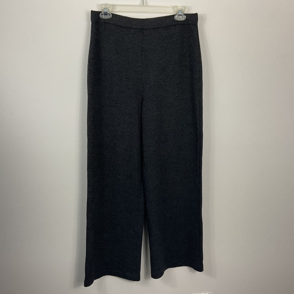 St John Collection Women's Charcoal Santana Knit Pants Size 8
